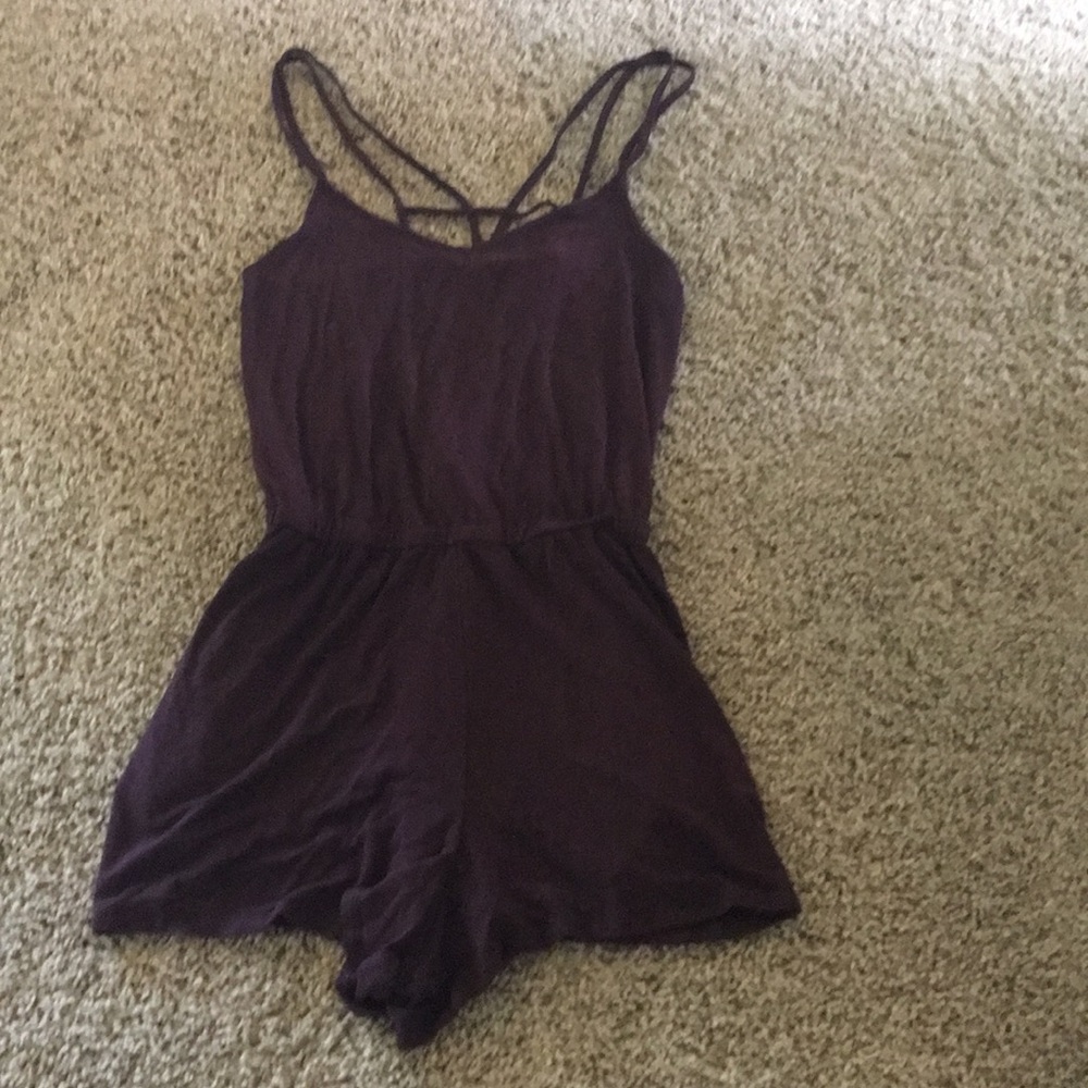American eagle cage back romper. Purple